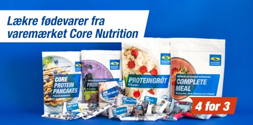 F� 4 for 3 p� udvalgte f�devarer fra varem�rket Core Nutrition